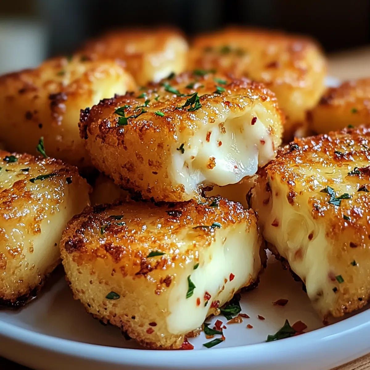 Käse Parmesan Mozzarella Bissen