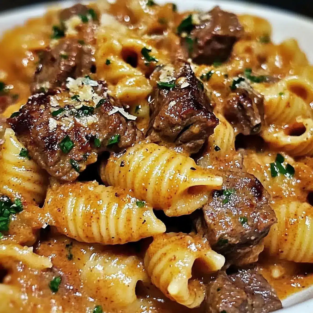 Cremige Paprika Steak Schalen