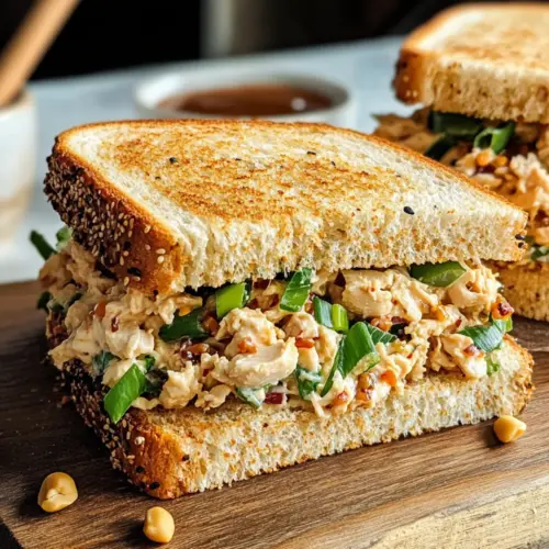 Hähnchensalat-Sandwich mit Chili-Crisp