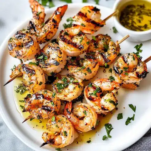 Knoblauch Gegrillte Garnelen