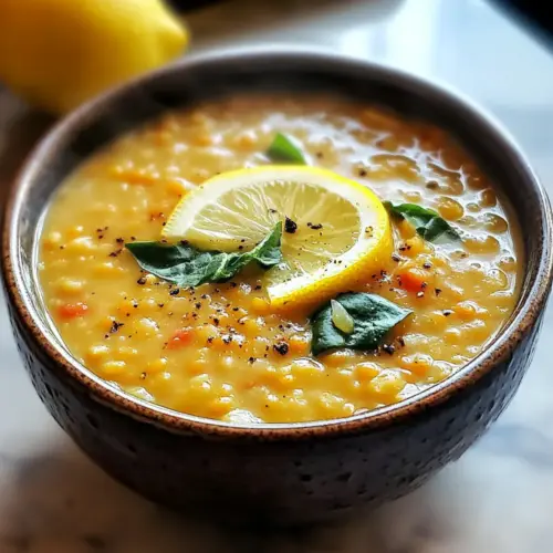Libanesische Zitronen-Linsen-Suppe