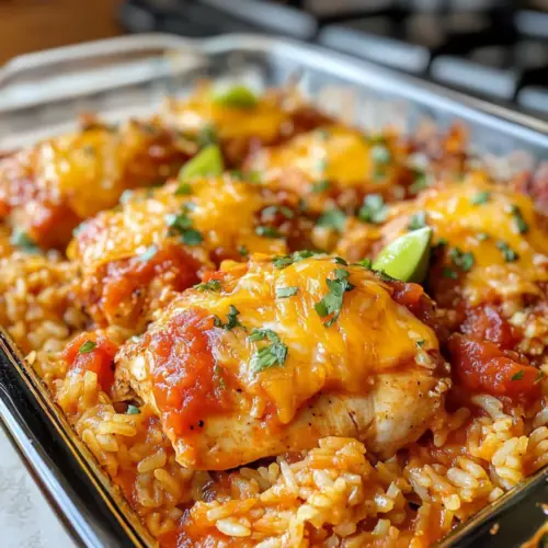 Salsa Hähnchen und Reis