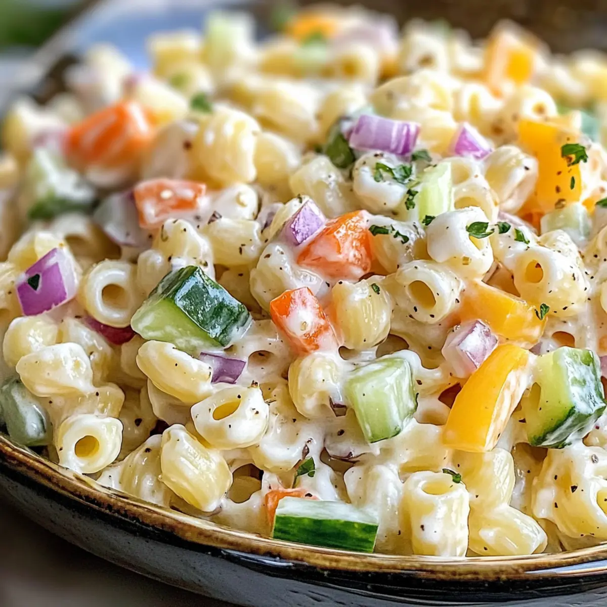 Ditalini-Pasta-Salat Rezept Zutaten: - 250 g Ditalini-Pasta - 1 Tasse Kirschtomaten, halbiert - 1 Tasse Gurke, gewürfelt - 1/2 Tasse rote Zwiebel, gewürfelt - 1/2 Tasse schwarze Oliven, entsteint und gehackt - 1/2 Tasse Feta-Käse, zerbröselt - 1/4 Tasse Olivenöl - 2 Esslöffel Balsamico-Essig - 1 Teelöffel italienische Gewürzmischung - Salz und Pfeffer nach Geschmack - frischer Basilikum zur Garnitur Anleitung: 1. Pasta nach Packungsanweisung kochen. Abgießen und abkühlen lassen. 2. In einer großen Schüssel Kirschtomaten, Gurke, Zwiebel, Oliven und Feta-Käse vermengen. 3. In einer kleinen Schüssel Olivenöl, Balsamico-Essig, italienische Gewürzmischung, Salz und Pfeffer vermischen. 4. Die abgekühlte Pasta zur Gemüsemischung hinzufügen, das Dressing darüber gießen und gut vermengen. 5. Mit frischem Basilikum garnieren und servieren.