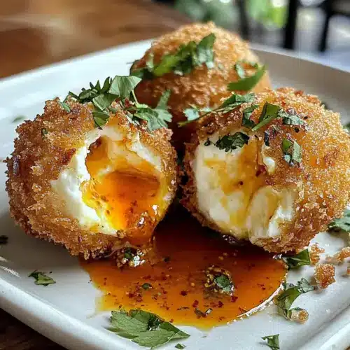 Frittierte Burrata mit scharfer Sauce Bold