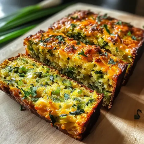 Grünzwiebel Zucchini Cheddar Schnelles Brot