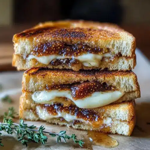 Gegrilltes Feigenmarmelade-Sandwich-Melt