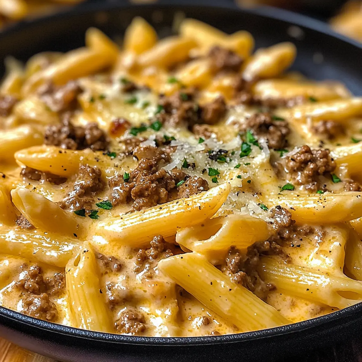 Unwiderstehliches cremiges Rindfleisch-Pasta-Rezept für gemütliche Nächte