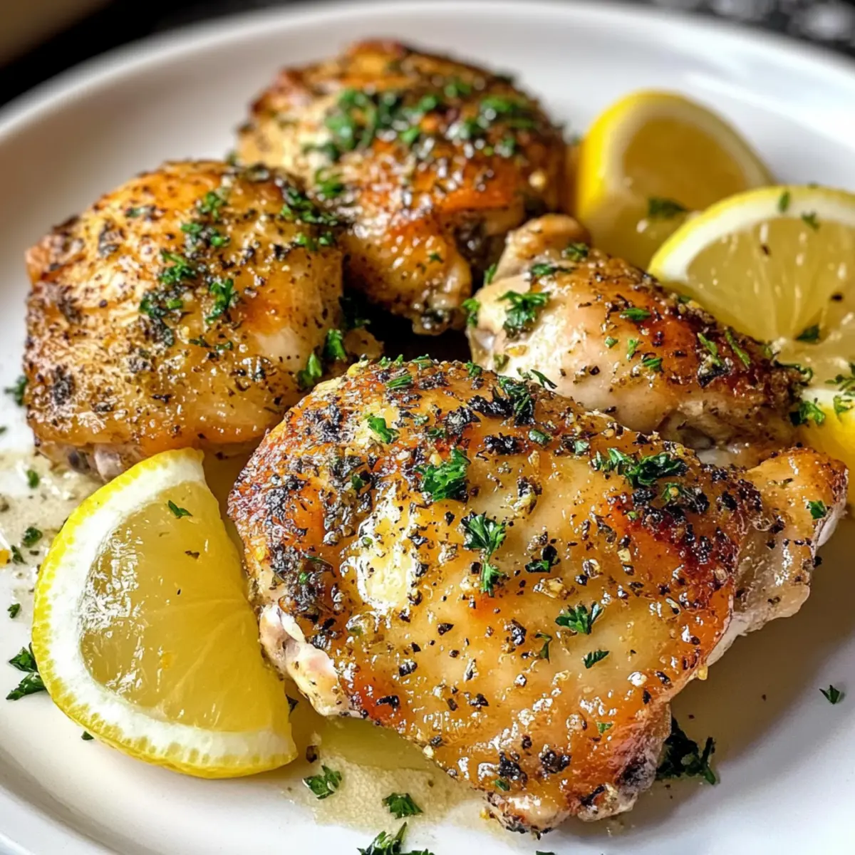 Zitronen-Knoblauch-Hähnchenschenkel
