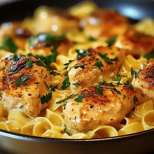 Ein-Topf-Hühnchen mit Butternudeln