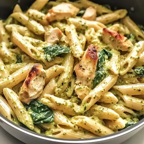 Pesto-Hühnchen-Pasta Rezept Zutaten: - 250 g Pasta - 2 Hähnchenbrustfilets - 100 g Pesto - 200 ml Sahne - 1 Knoblauchzehe - 50 g Parmesan - Salz - Pfeffer - Olivenöl - frisches Basilikum zum Garnieren Anleitung: 1. Pasta nach Packungsanweisung kochen. 2. Hähnchenbrustfilets in Würfel schneiden und in einer Pfanne mit Olivenöl anbraten. 3. Knoblauch fein hacken und zum Hähnchen hinzufügen. 4. Pesto und Sahne dazugeben und gut vermischen. 5. Mit Salz und Pfeffer abschmecken. 6. Gekochte Pasta unter die Sauce heben. 7. Mit geriebenem Parmesan und frischem Basilikum garnieren und servieren.