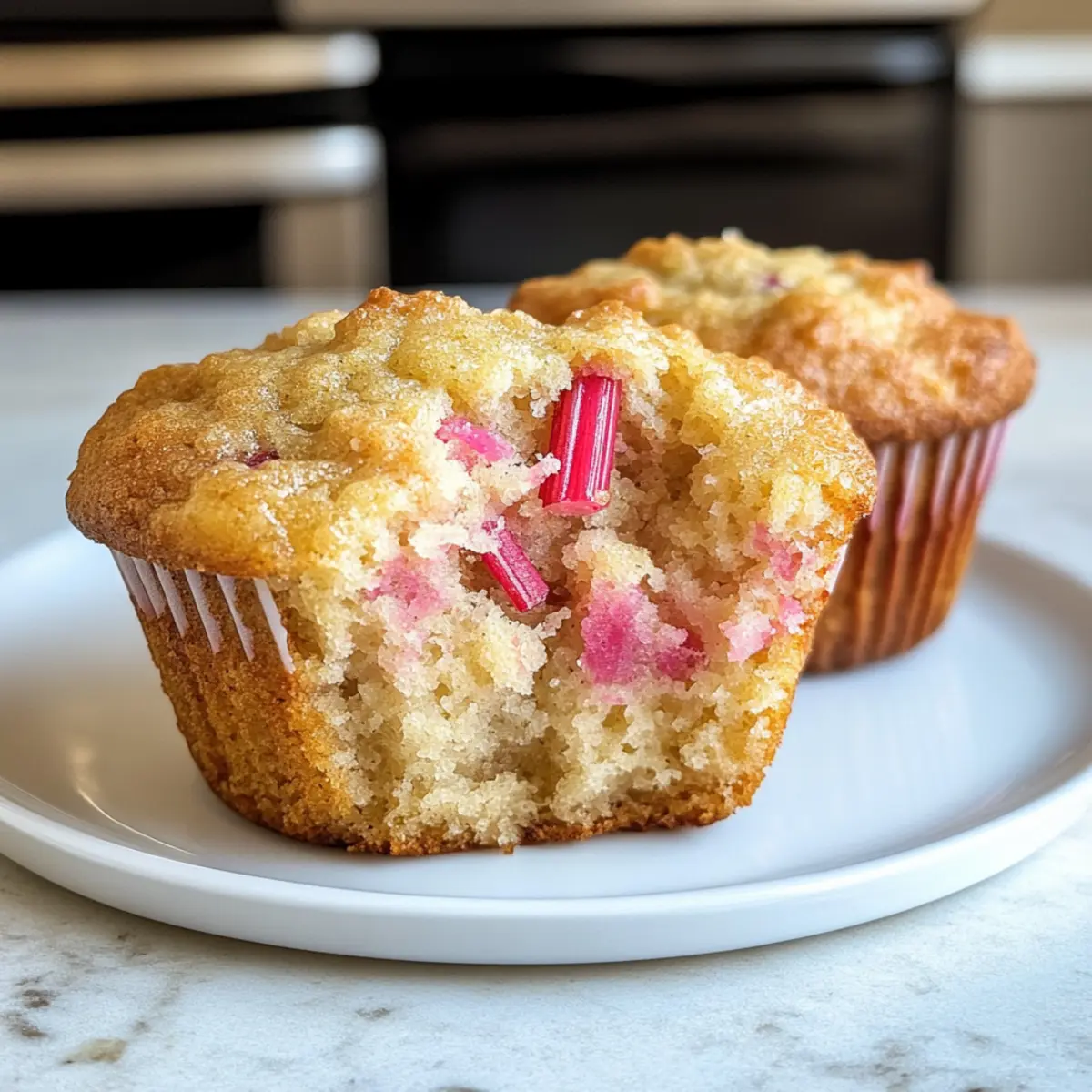 Rhabarber-Muffins mit Joghurt