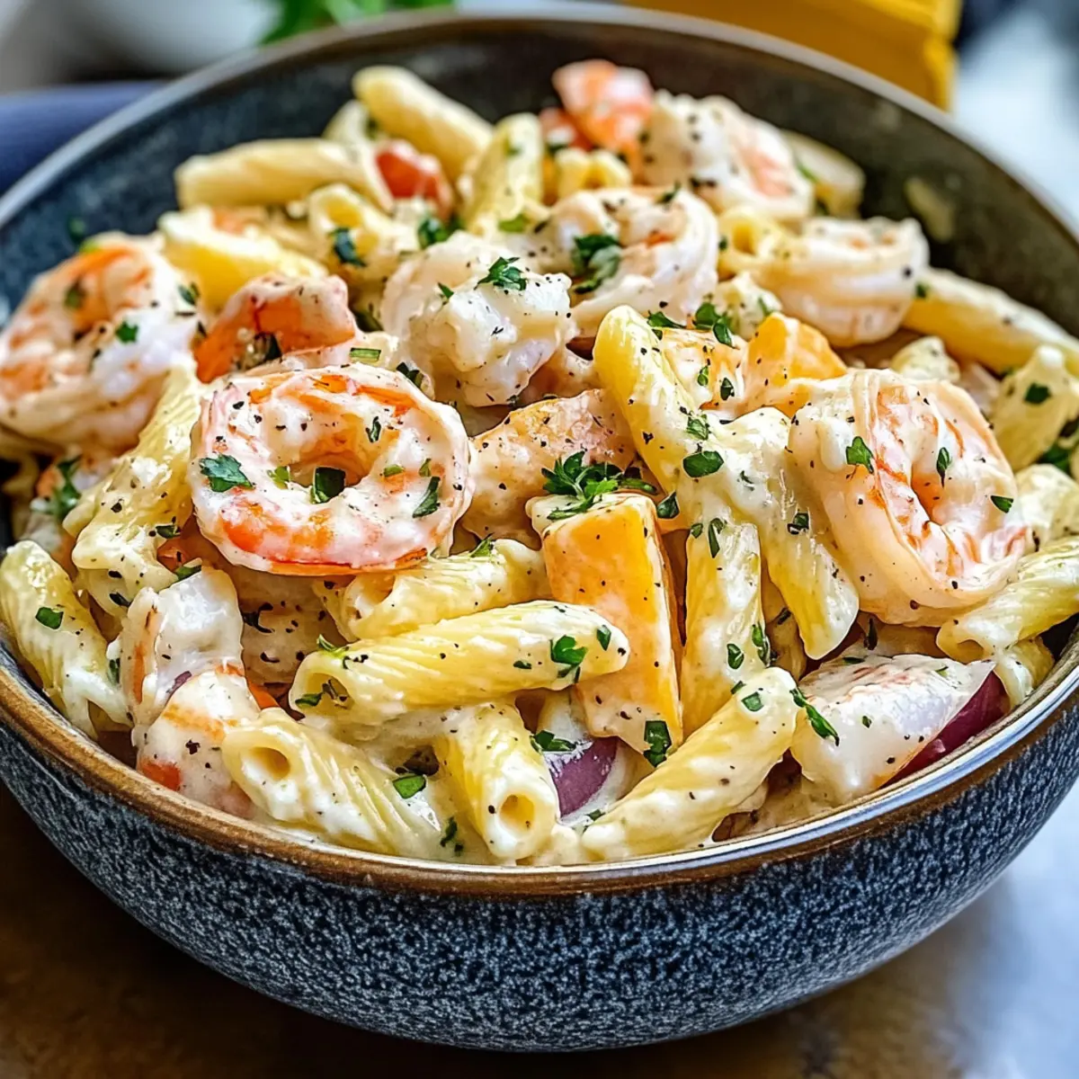 Meeresfrüchte-Pasta-Salat