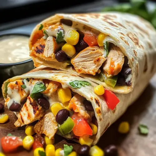 Südwestliches Hähnchen Wrap