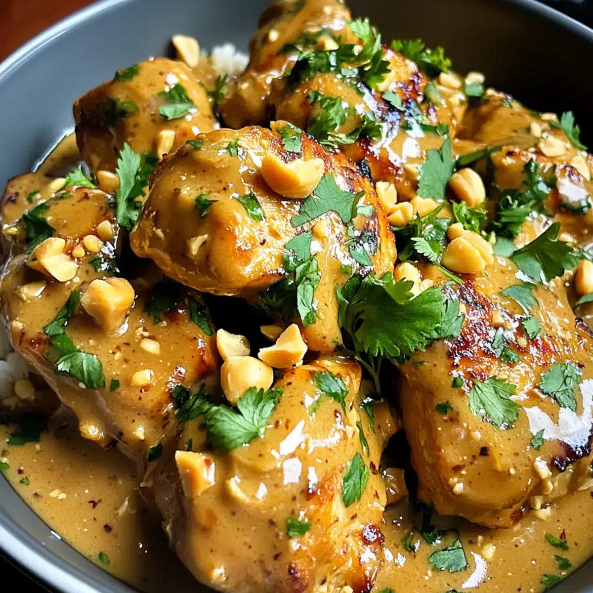 Thai Erdnuss-Hühnchen