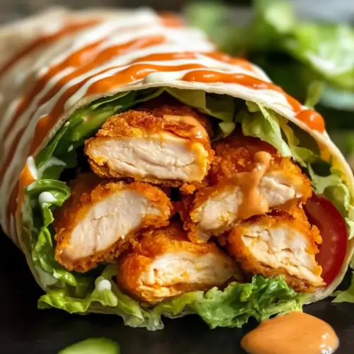 Süße Chili knusprige Hähnchenwraps