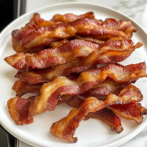 Luftfritteuse gedrehter Speck