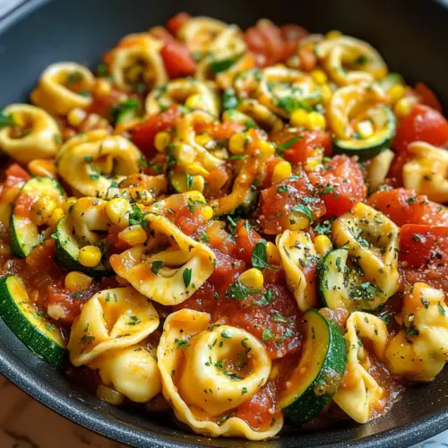 Käse-Tortellini mit Sommergemüse