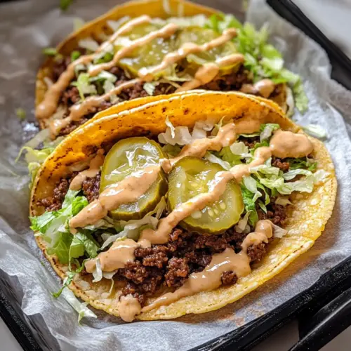Crispy Smash Burger-Stil Tacos