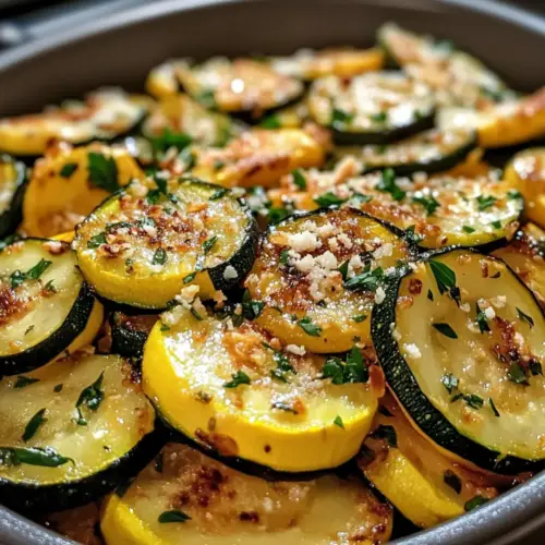 Knoblauch Parmesan Zucchini & Kürbis