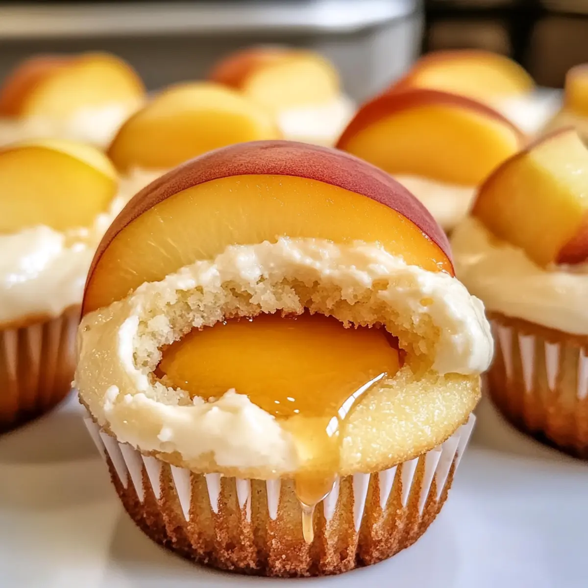 Honig-Pfirsich-Frischkäse-Muffins