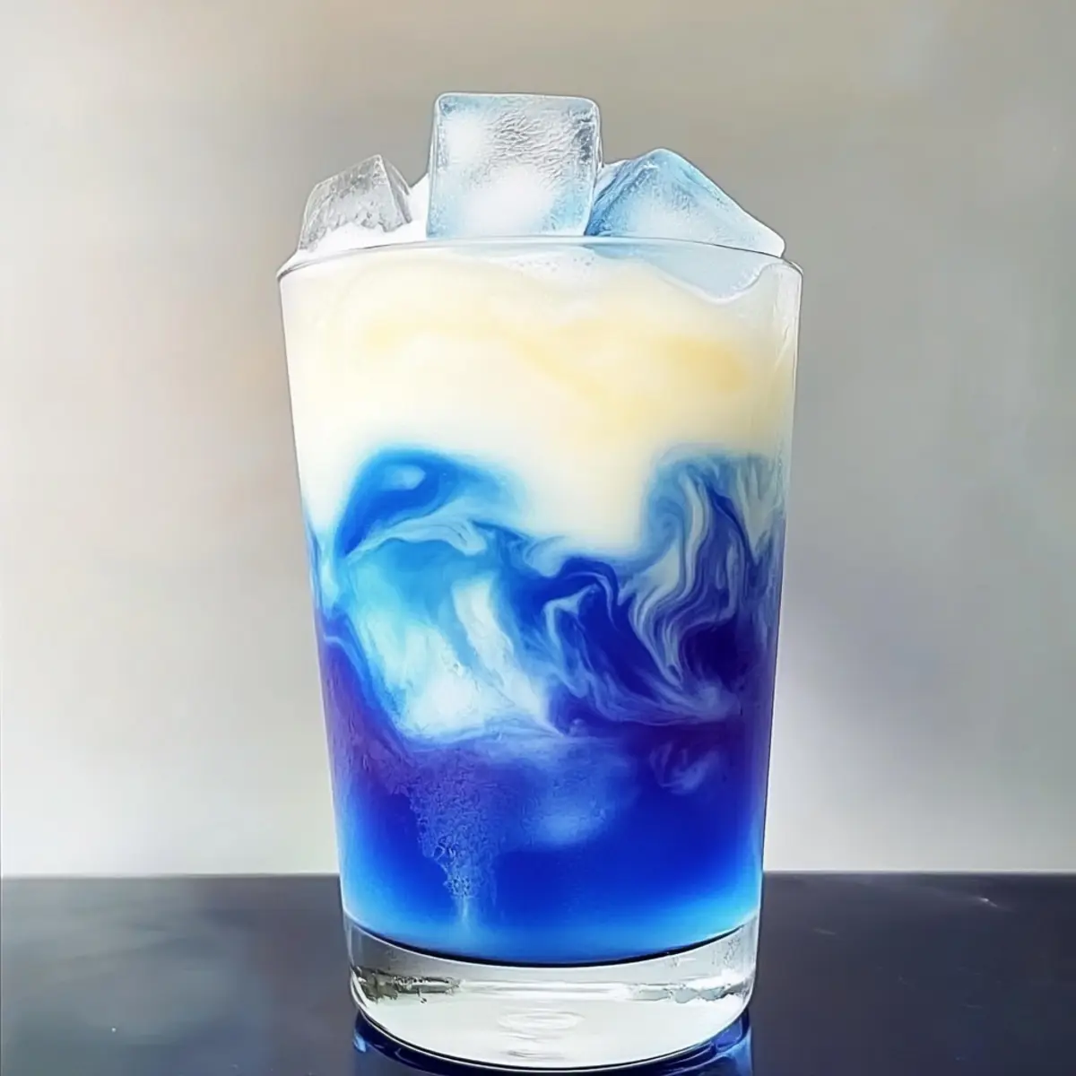 Eisblauer Teelatte Rezept