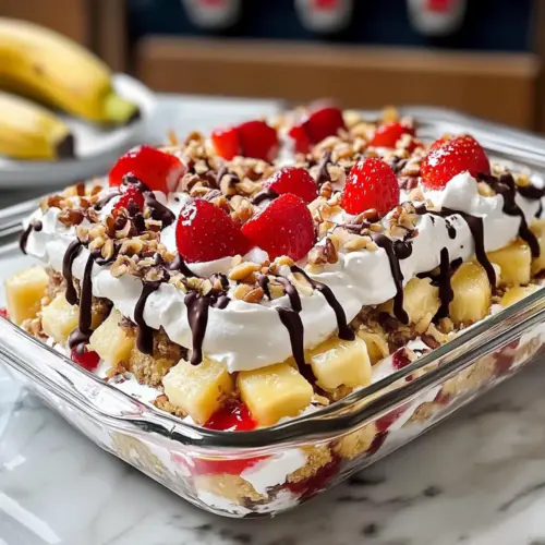 Einfache Banana Split Nachspeise