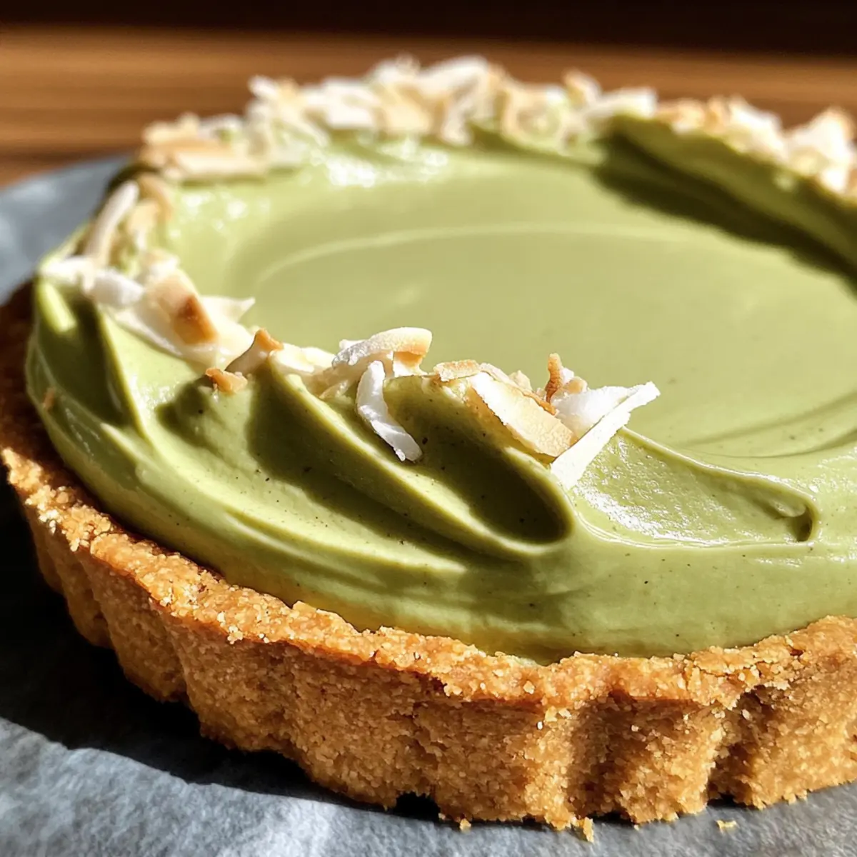 No-Bake Matcha Kokosnusscreme Tart