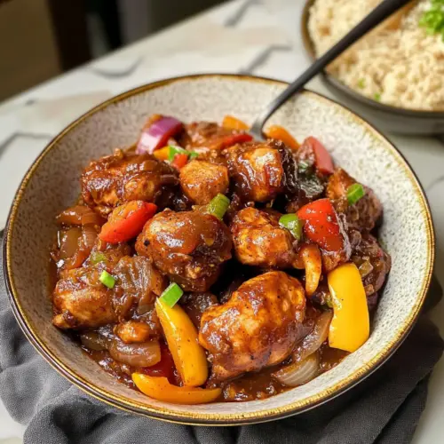 Das beste jamaikanische braune Eintopf-Hühnchen