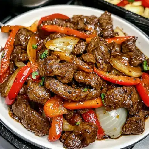 Schwarzer Pfeffer Rindfleisch Pfannengericht