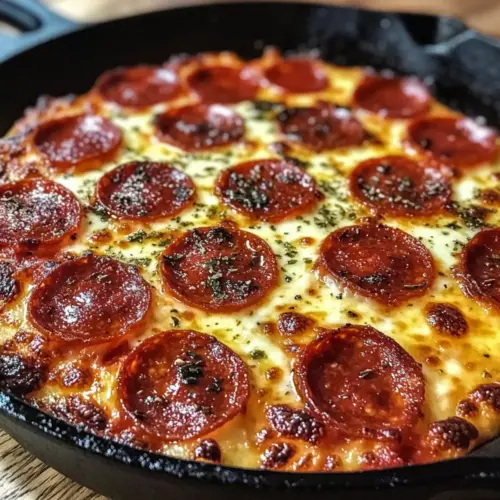 Knusprige Gusseisen-Pfannenpizza