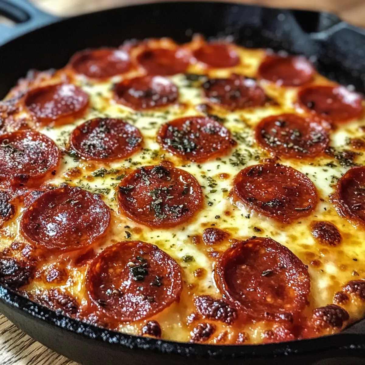 Knusprige Gusseisen-Pfannenpizza