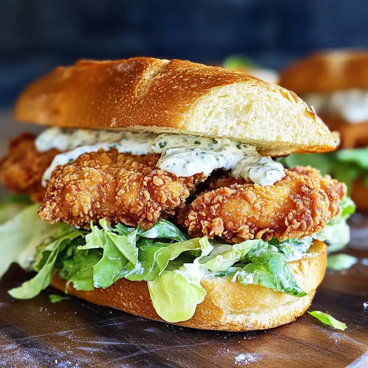 Crispy Chicken Caesar Sandwich