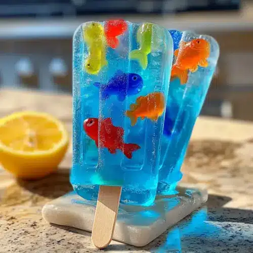 Essbare Aquarien-Eis am Stiel