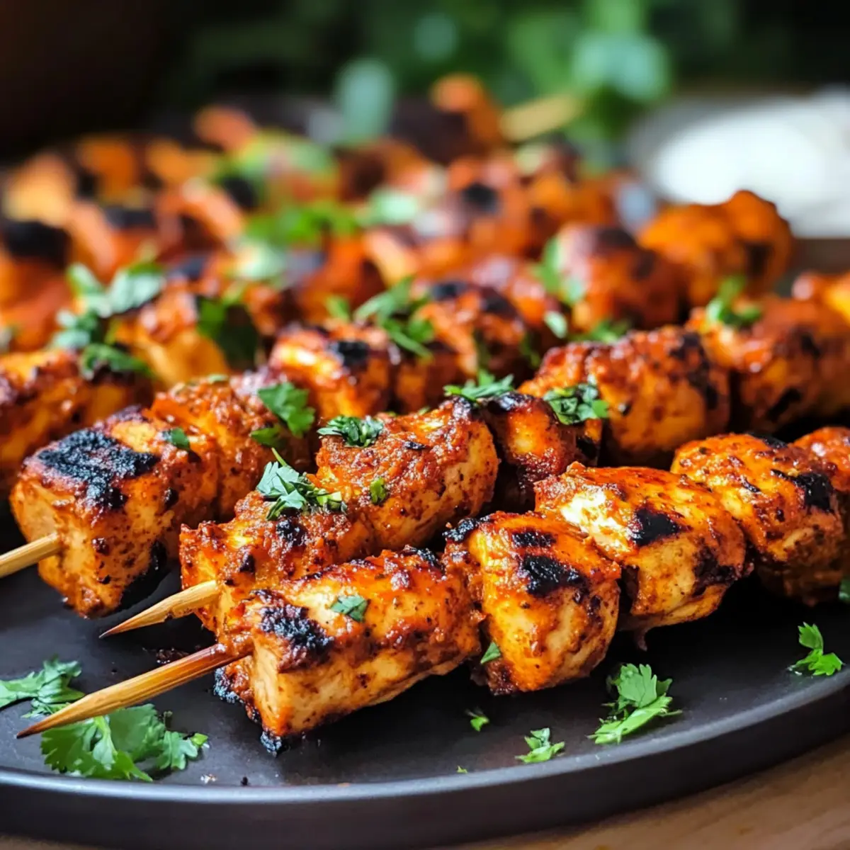Indisches Tandoori-Hühnchen-Tikka-Kebab-Spieße